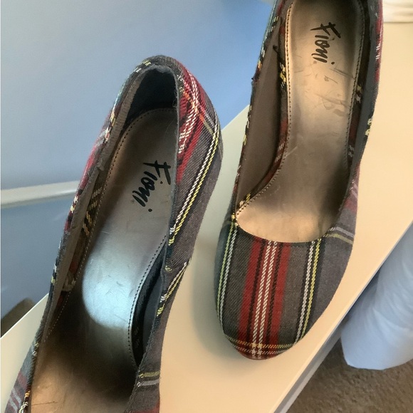 90s plaid high heel pumps - Picture 3 of 7